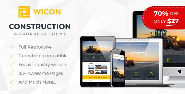Wicon | Constructions & Building WordPress Theme