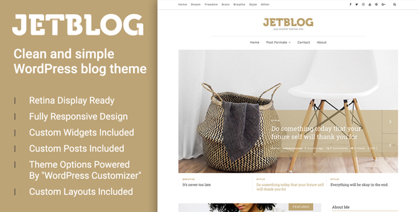 Jetblog – Clean & Simple WordPress Blog Theme