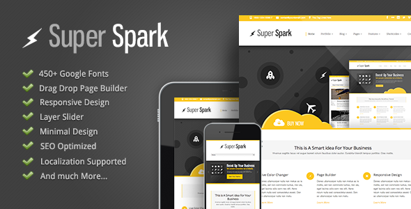 Super Spark – Responsive Minimal WP Theme