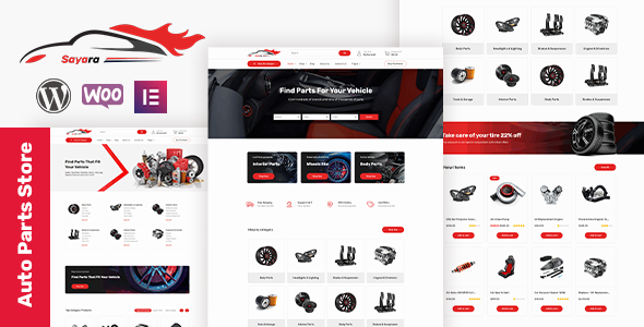 Sayara –  Auto Parts Store WooCommerce WordPress Theme