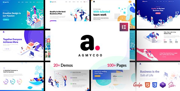 Agmycoo – Isometric Startup Creative Digital Agency WordPress Theme