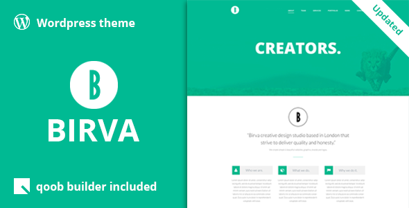 Birva – Creative One Page WordPress Theme