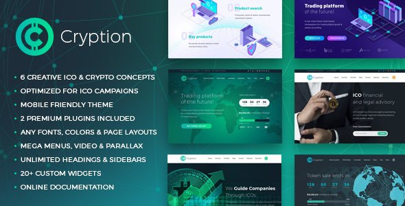 Cryption – ICO, Cryptocurrency & Blockchain WordPress Theme