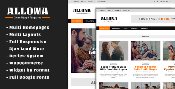Allona – Clean & Beautiful Blog and Magazine Theme