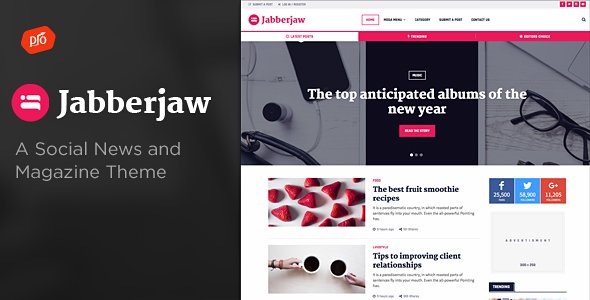 Jabberjaw – A Social News Theme