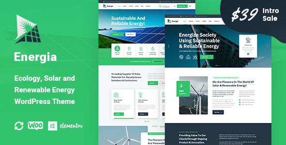 Energia – Renewable Energy WordPress Theme
