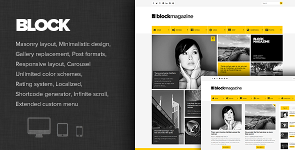 Block Magazine – Flat and Minimalist Blog Theme