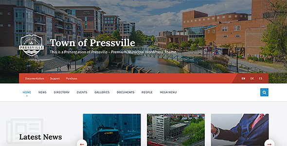 Pressville – Unique WordPress Theme for Municipalities