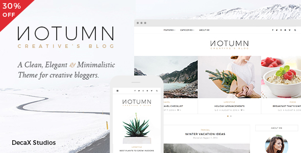 Notumn – Responsive Modern Minimalistic Blog