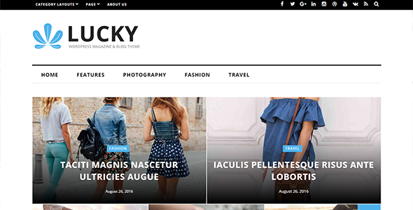 Lucky – WordPress Magazine and Blog Theme