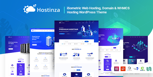 Hostinza – Isometric Domain & Whmcs Web Hosting WordPress Theme