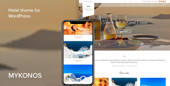 Mykonos Resort – Hotel Theme For WordPress