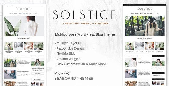 Solstice – Personal & Magazine WordPress Blog Theme
