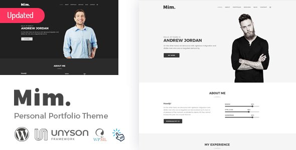 Mim – Personal Portfolio WordPress Theme