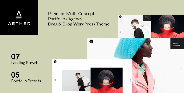 Aether – WordPress Minimal & Enjoyable Multi-Concept Portfolio / Agency Theme
