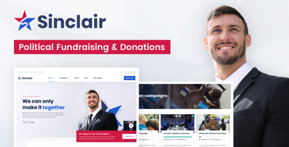 Sinclair – Political Fundraising & Donations WordPress Theme