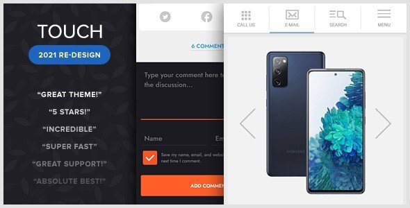 TOUCH: A Lighter-than-air WordPress Mobile Theme