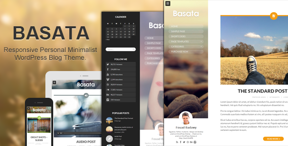 Basata – Retina Responsive WordPress Blog Theme