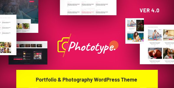 Phototype – New Elementor Portoflio WordPress Theme 2019 for Agency, Photography Sites