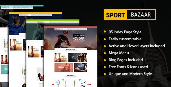 Sport Bazzar – Sports, Fitness and Gym Responsive WooCommerce WordPress Theme