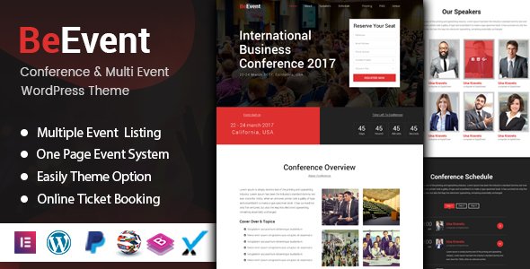 BeEvent – Conference & Multi Event WordPress Theme