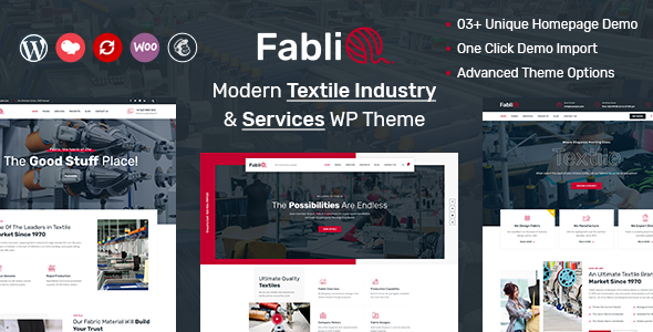 Fablio – Textile Industry WordPress Theme