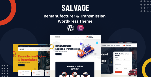 Salvage – Remanufacturer WordPress Theme