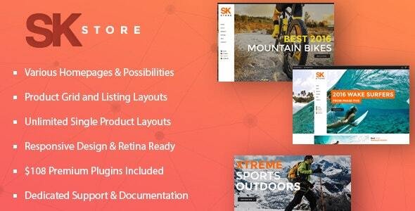 SK Store –  Responsive WP theme for Sport and Athletes