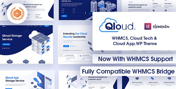 Qloud – WHMCS, Cloud Computing, Apps & Server WordPress Theme