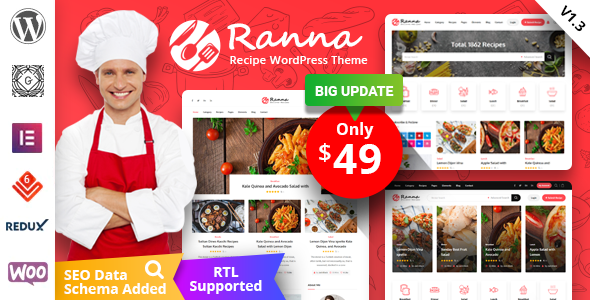 Ranna – Food & Recipe WordPress Theme