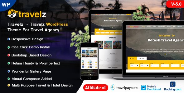 Travelz – WordPress Theme for Tour Agency
