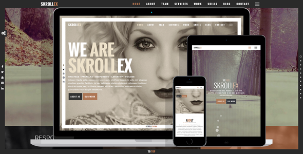 Skrollex – Creative One Page Parallax
