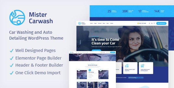Mister –  Car Wash WordPress Theme