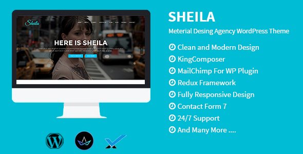 Sheila – Material Design Agency WordPress Theme