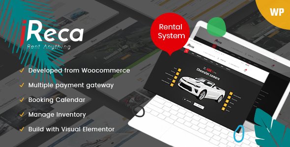 Ireca – Car Rental Boat, Bike, Vehicle, Calendar WordPress Theme