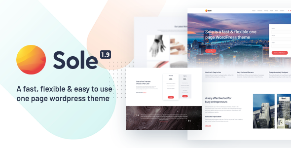 Sole – One Page WordPress Theme