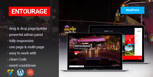 Entourage – Movie/Film/Cinema/TV WordPress Theme