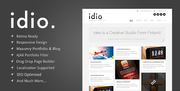 idio – Minimalistic WordPress Portfolio Theme