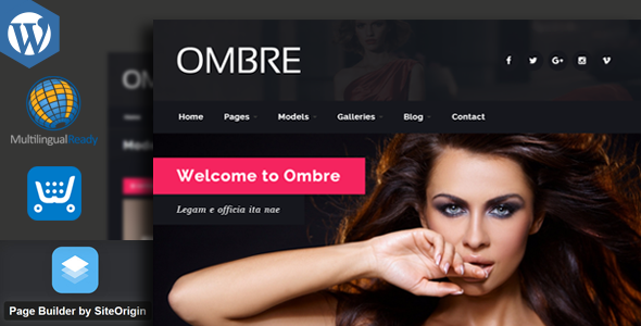 OMBRE – Model Agency Fashion WordPress Theme
