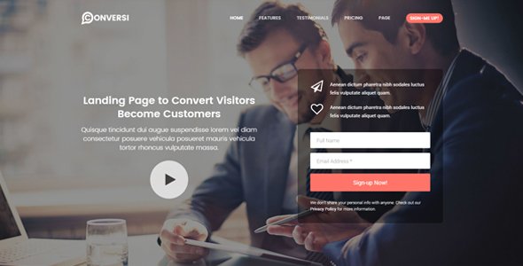 Conversi – Professional Conversion WordPress Landing Page