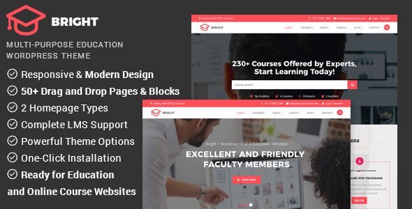 Bright – Education & Online Course WordPress Theme