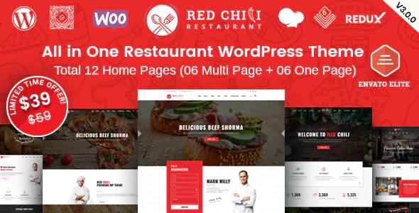 RedChili – Restaurant WordPress Theme