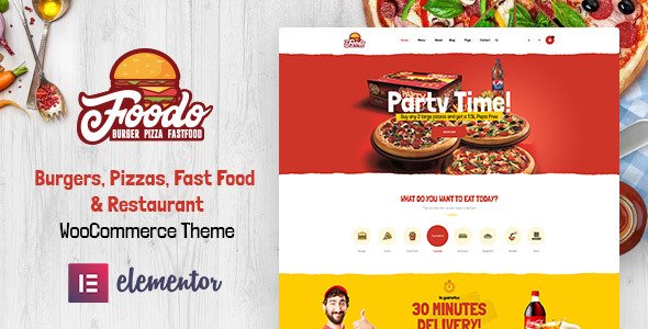 Foodo – Fast Food Restaurant WordPress Theme