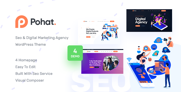 Pohat – SEO & Digital Marketing Agency WordPress Theme