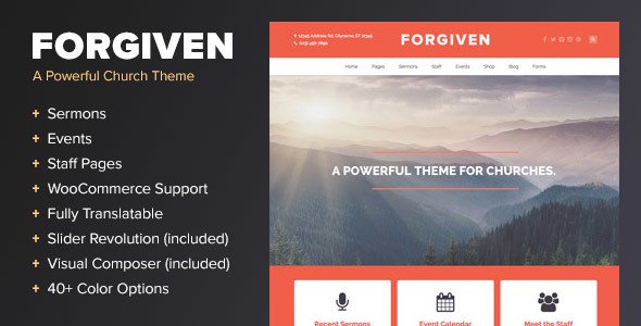 Forgiven – A WordPress Theme for Churches