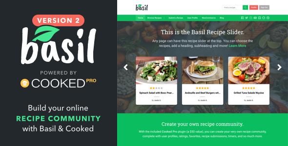 Basil – WordPress Recipes Theme