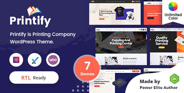 Printify – Printing Company WordPress Theme + RTL