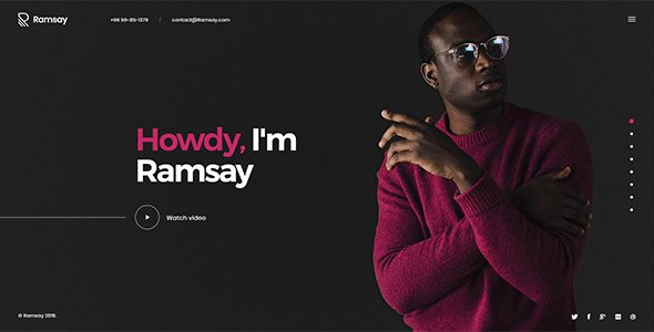 Ramsay – Personal CV/Resume WordPress Theme