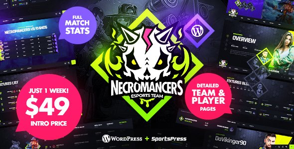 Necromancers – eSports & Gaming Team WordPress Theme