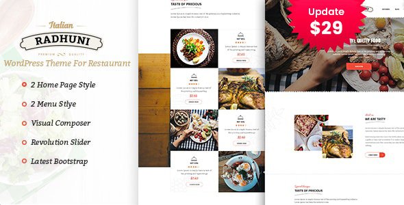 Italian Radhuni – Food & Resturant WordPress Theme